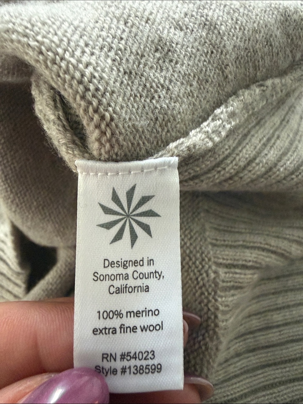 Athleta Tan Merino Nopa Extra Fine Wool Pullover Sweater. Sz Small - Picture 11 of 12